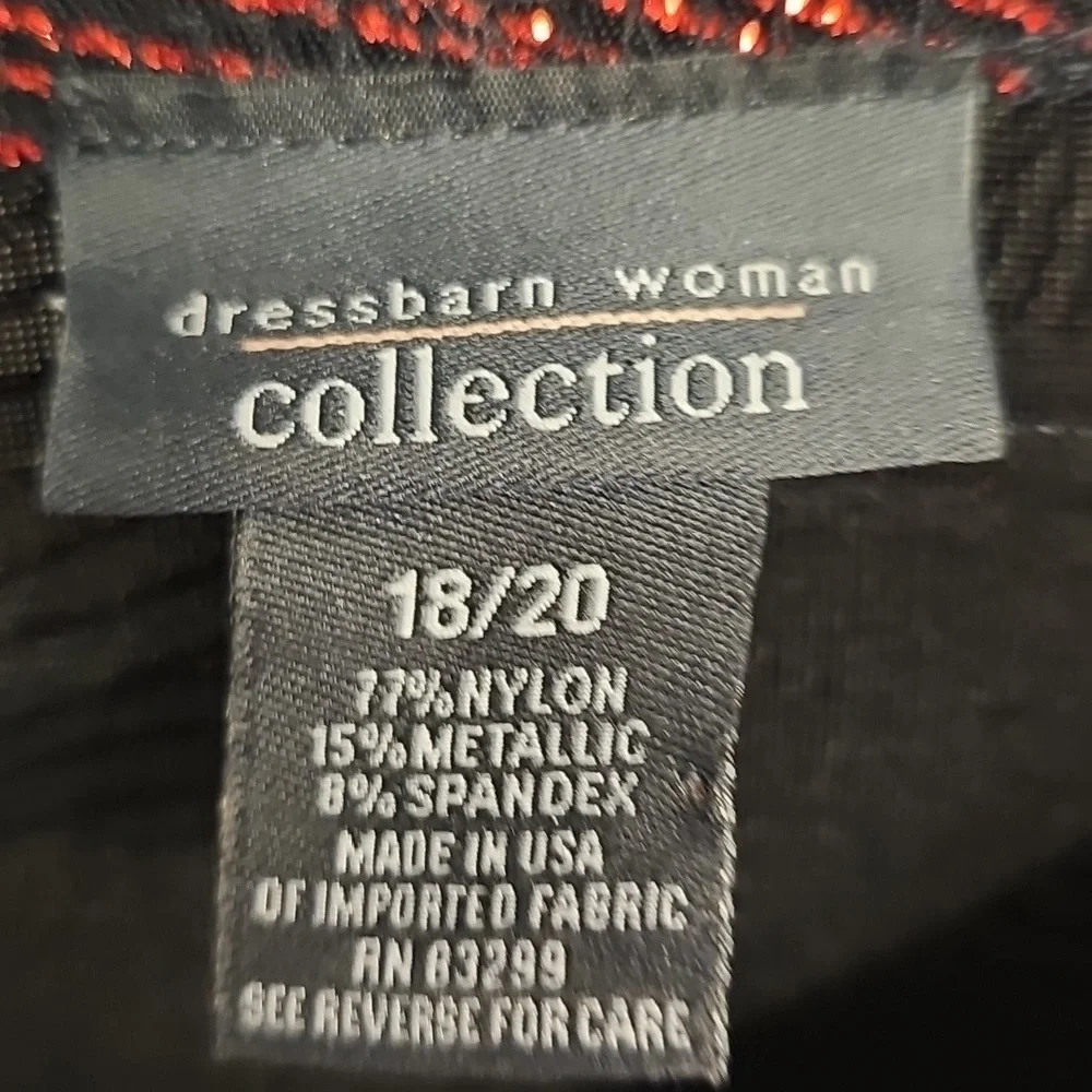 Dressbarn Women's Plus 2 Piece Elegant Swirl Designed Cocktail Cami/Jacket Set - Picture 4 of 7